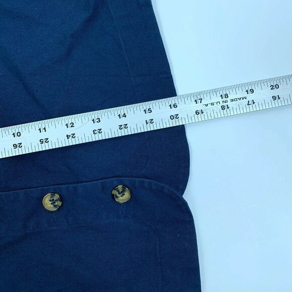Copper Key Button Front A-Line Mini Skirt Navy - Picture 6 of 7